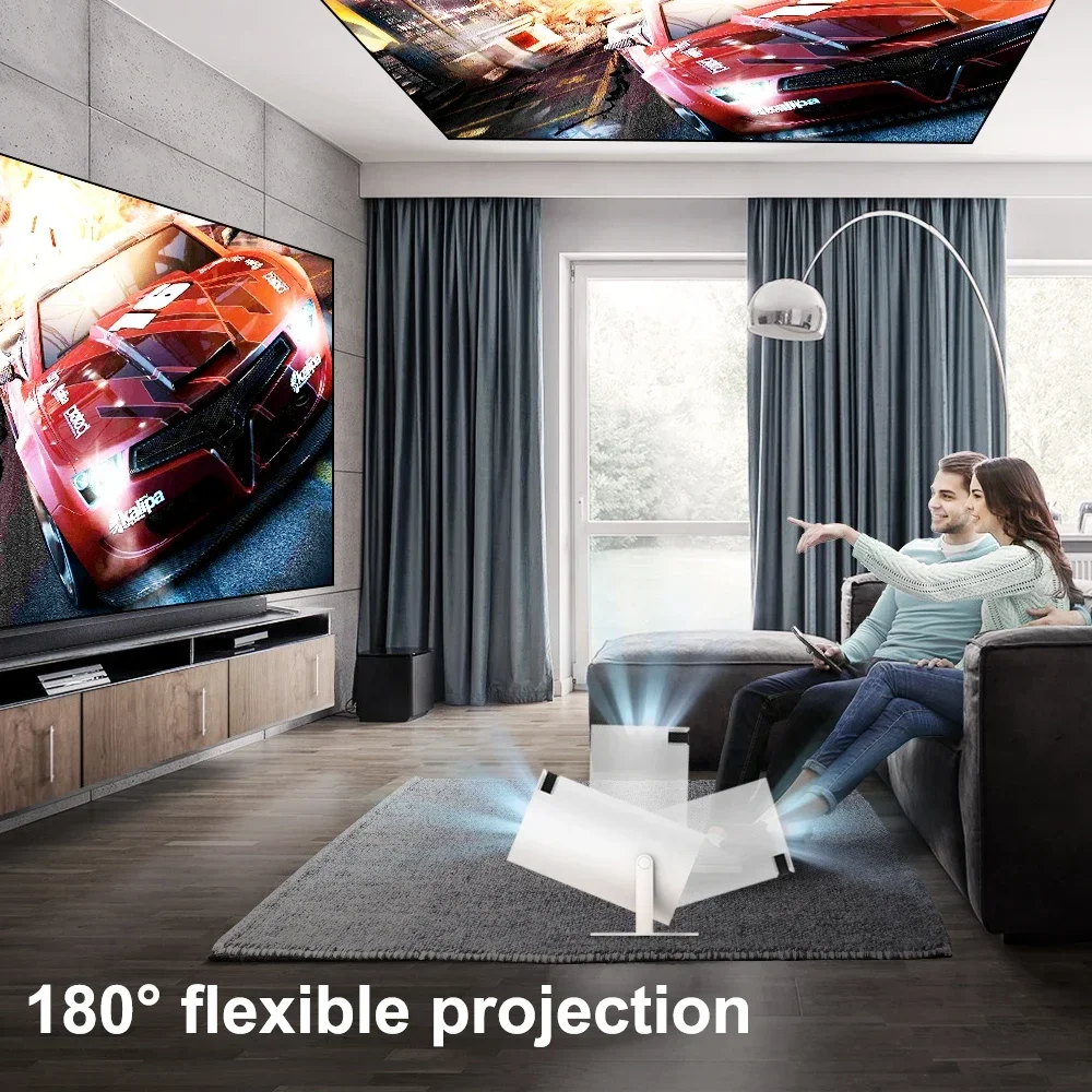 2024 New 4K Android 11 Dual Wifi6 200 ANSI Allwinner H713 BT5.0 1080P 1280*720P Home Cinema Outdoor portable Projetor