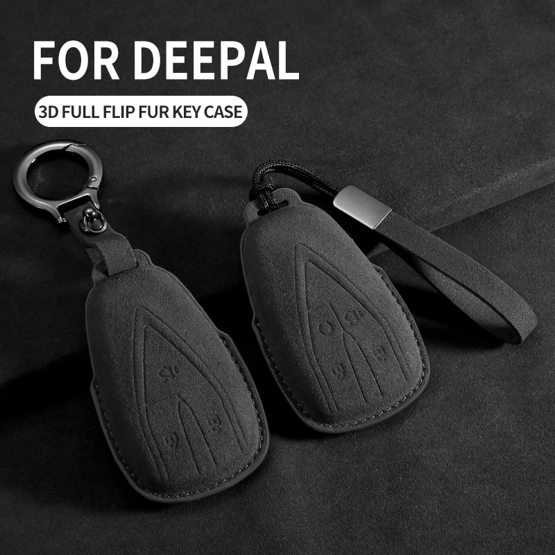 Suede Car Remote Ke… - image