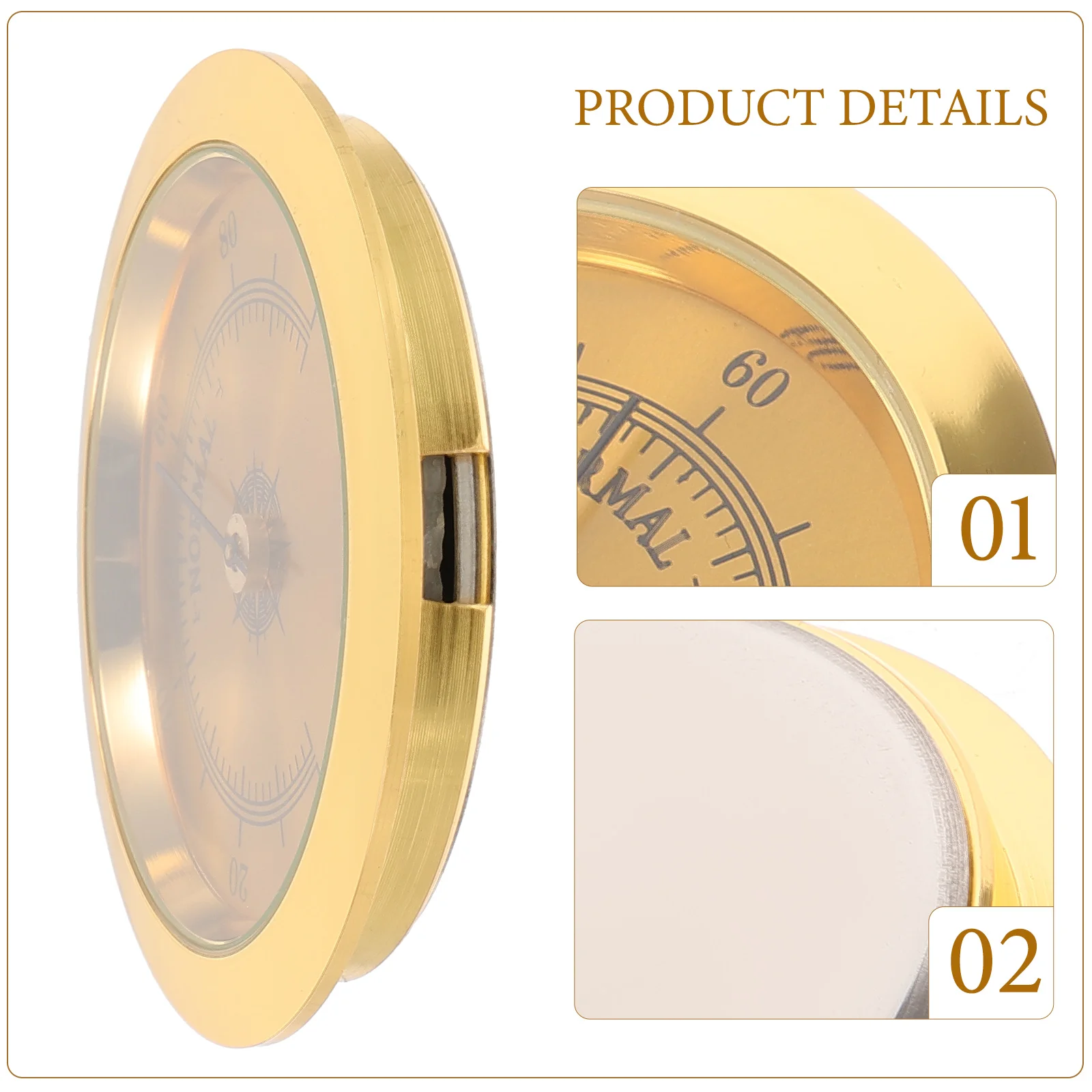 

Guitar Humidity Meter Hygrometer Case Acoustic Guitar Moisture Monitor Mini Thermometer Metal Design Prevent Deformation