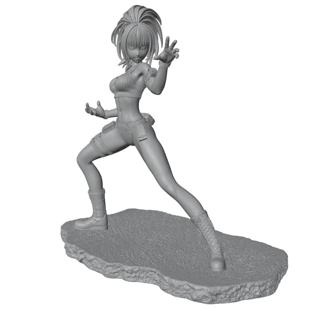1/24 75mm 100mm 150mm Female Warrior Resin Model Kits GK Miniature 3D Printed Gray Model Figurine DIY Doll Model Unpainted