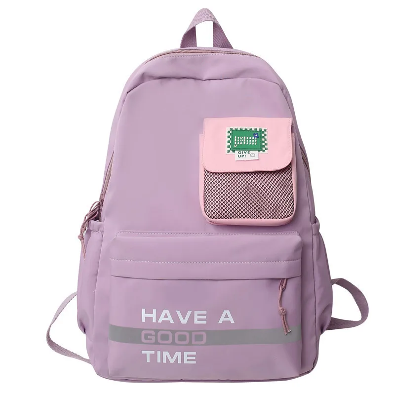 2023 New Cute School Backpacks for College Students Women Large Capacity Splicing Shoulder Bags Casual Travel Laptop Backpack