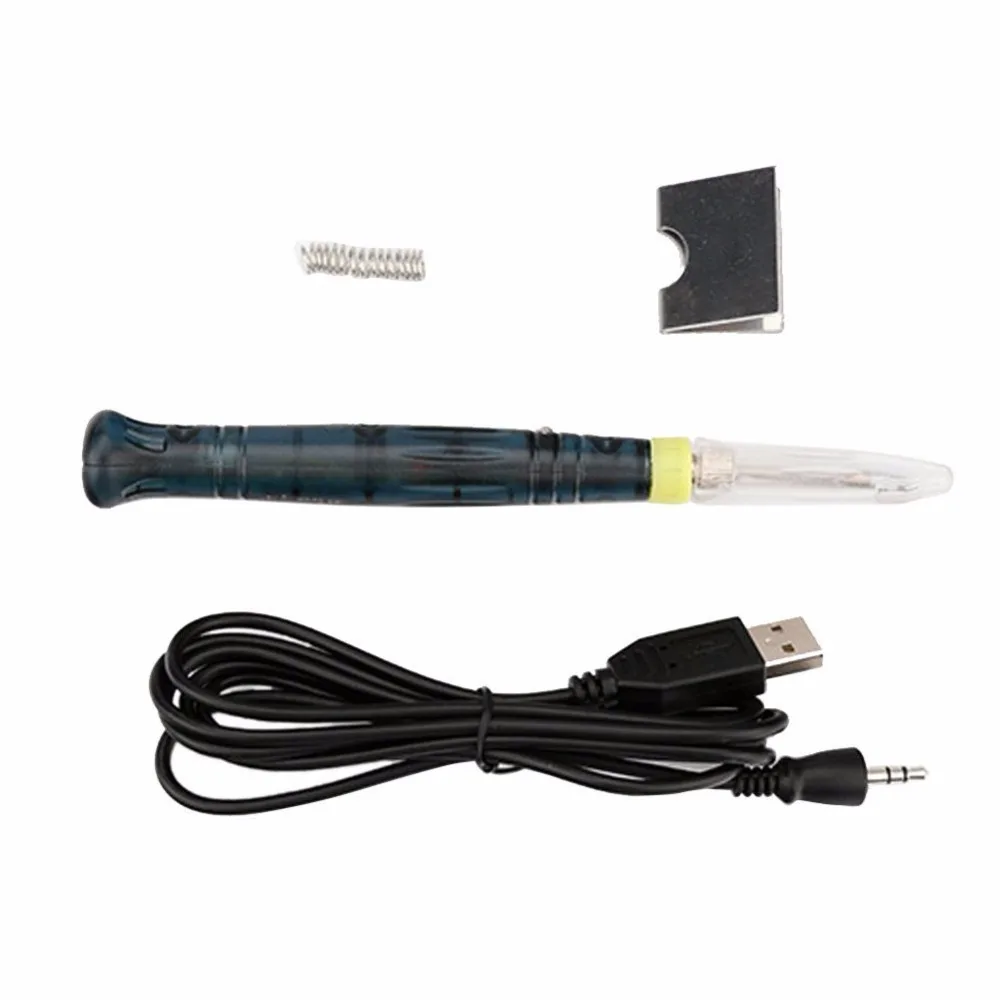 2018 Hot Sale Quality Mini Portable USB 5V 8W Electric Powered Soldering Iron Pen/Tip Touch Switch