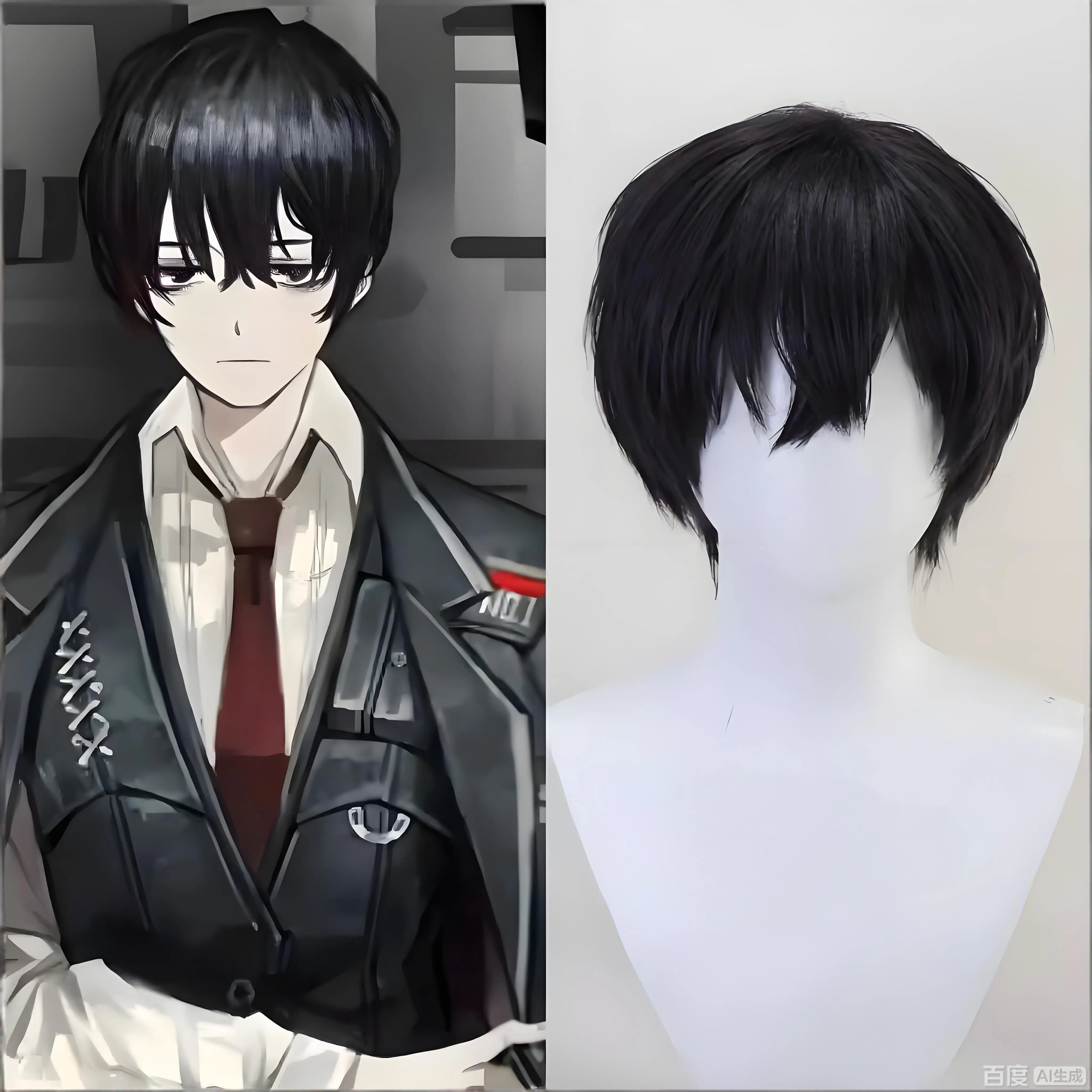 Spiky White Short Cosplay Wig for Villain Mad Scientist Anime Halloween Costume