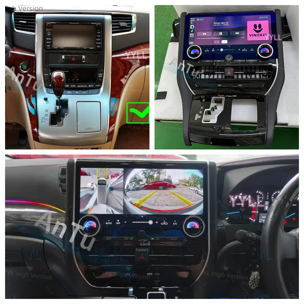 Android 13 For Toyota Alphard 20 Series A20 Vellfire 2008-2012 Upgrade To 40 Series CarPlay  RHD Car Radio Navi GPS Head Unit 4G