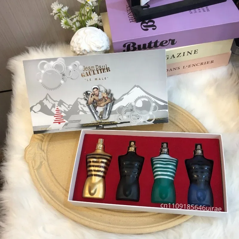 Men Portable Eau De Parfum Set 30ml*4 Long Lasting Oriental Woody Scent Rich Warm Masculine Aroma with Deep Refined Variants view 4
