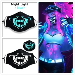 GAME LOL KDA Akali Cosplay Mask Halloween Prop Face Mask For Costume Accessories