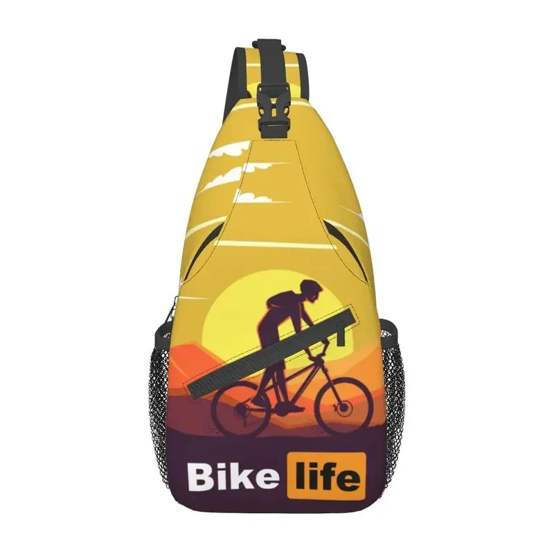 

Bike Life Sling Bags Men Cool MTB Mountain Bicycle Cyclist Biking Shoulder Crossbody Chest Backpack Cycling Camping Daypack