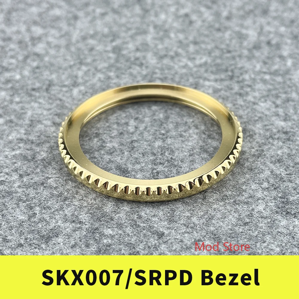 NEW ARRIVAL SKX007/SKX011/SRPD Sub Style Bezel Gold Polished Finish 316L Stainless Steel Included Gasket