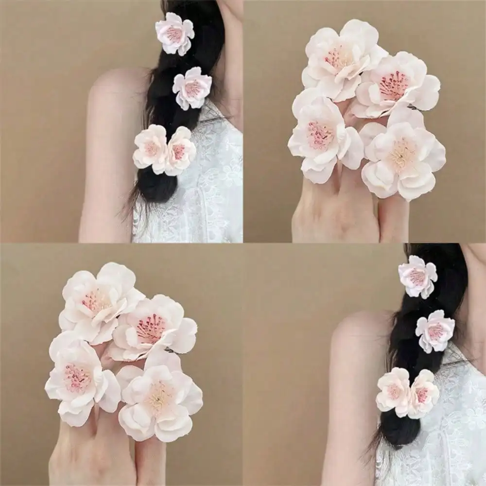 Sweet Simulation Cherry Blossom Hairpin, Cool Temperament, Versatile Side Clip Flower Headgear Hair Accessories Batch