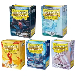 Fundas de cartas mate de colores, Protector de tarjetas de escudo de dragón para juegos de mesa PKM/Star Reals, 66x91mm, 100 unids/lote por caja