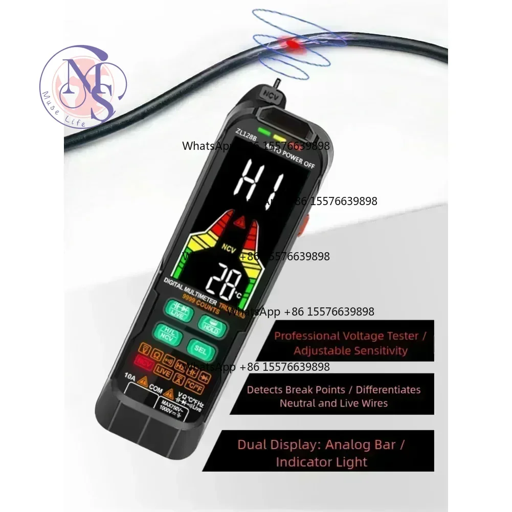 ZOCI-FOR-ZL126 ZL128 True RMS Digital Multimeter 9999 Count AC DC Tester Replacement Parts
