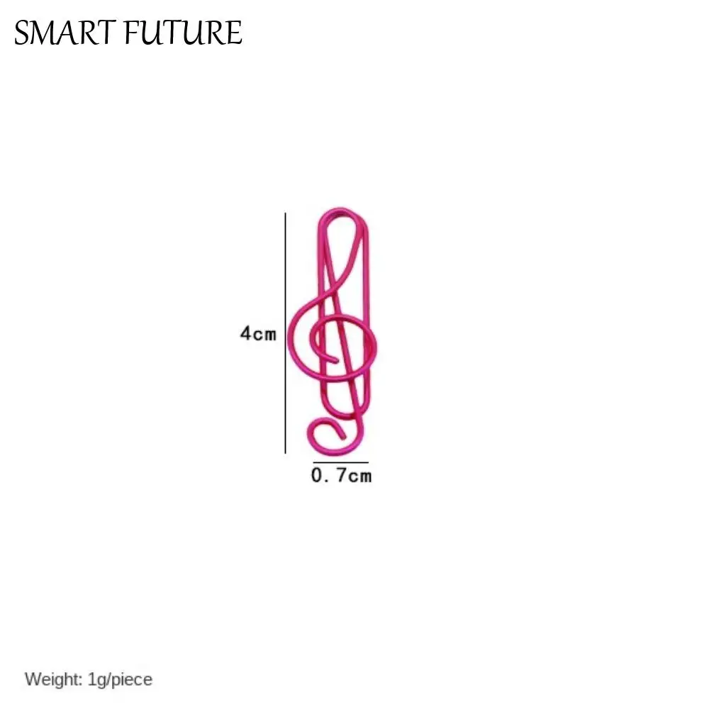 

20PCS/Set Music Note Music Shape Paper Clips Metal Stationery Music Note Metal Paper Clips Durable Cute