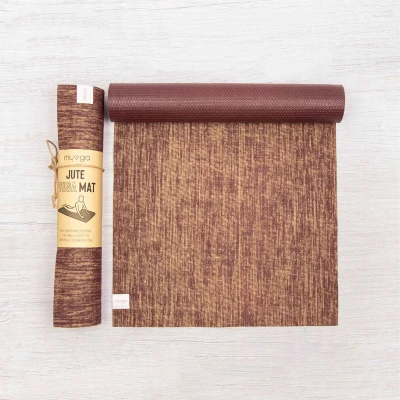 Yoga mat natural jute double-sided anti-slip shock absorption anti-cat grab linen floor mat home silent fitness special