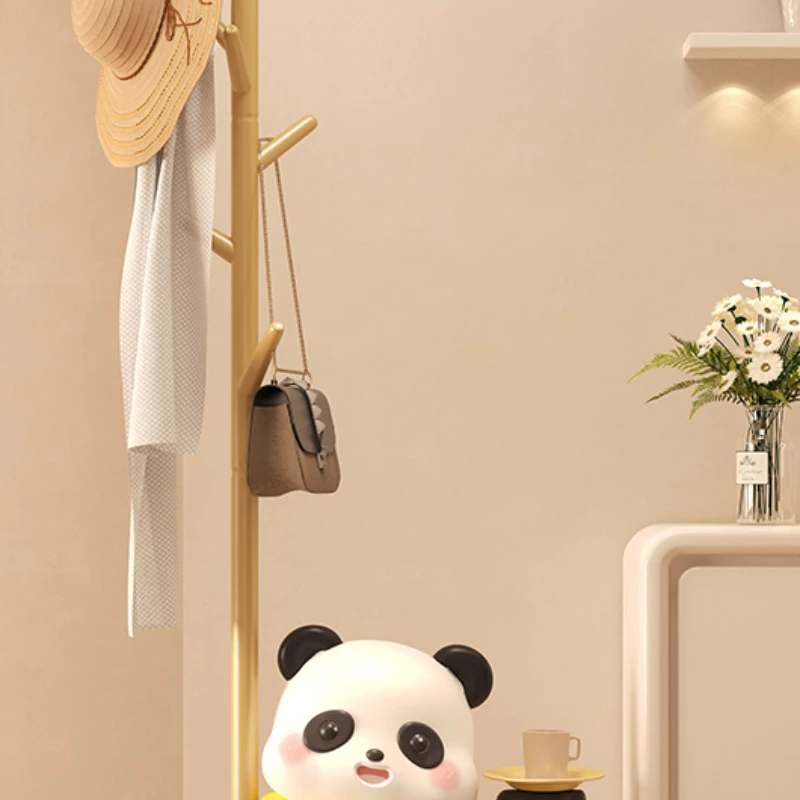 Cream Wind Panda Coat Rack Floor Ornaments Living Room Bedroom Hanger Home Decorations Housewarming Gifts