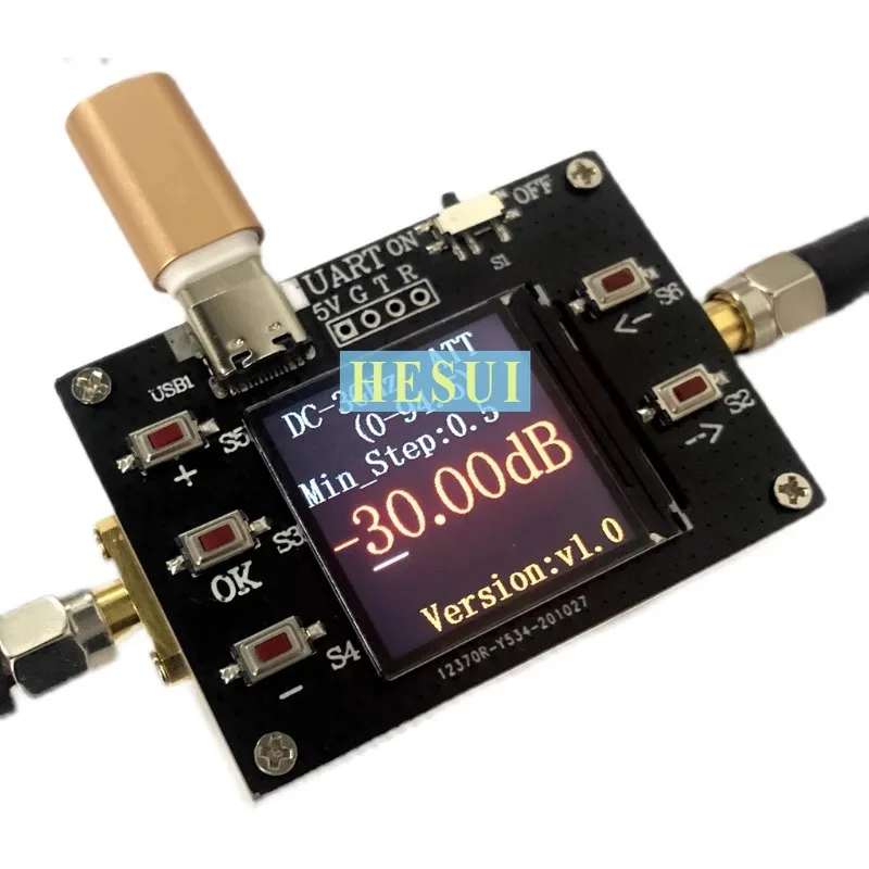 DC-3GHZ 90DB numerical control attenuator 0.5DB step support host computer TTL serial communication