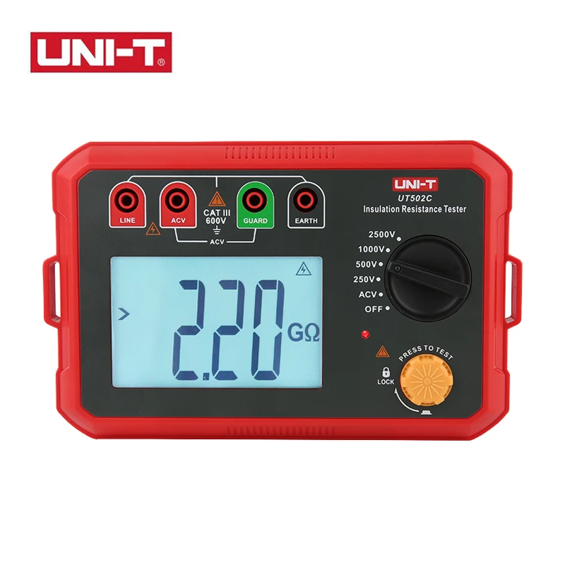 UNI-T UT501 UT502 Insulation Resistance Tester Digital Ohmmeter Megohmmeter Professional Ohm Measurement Tester Voltmeter
