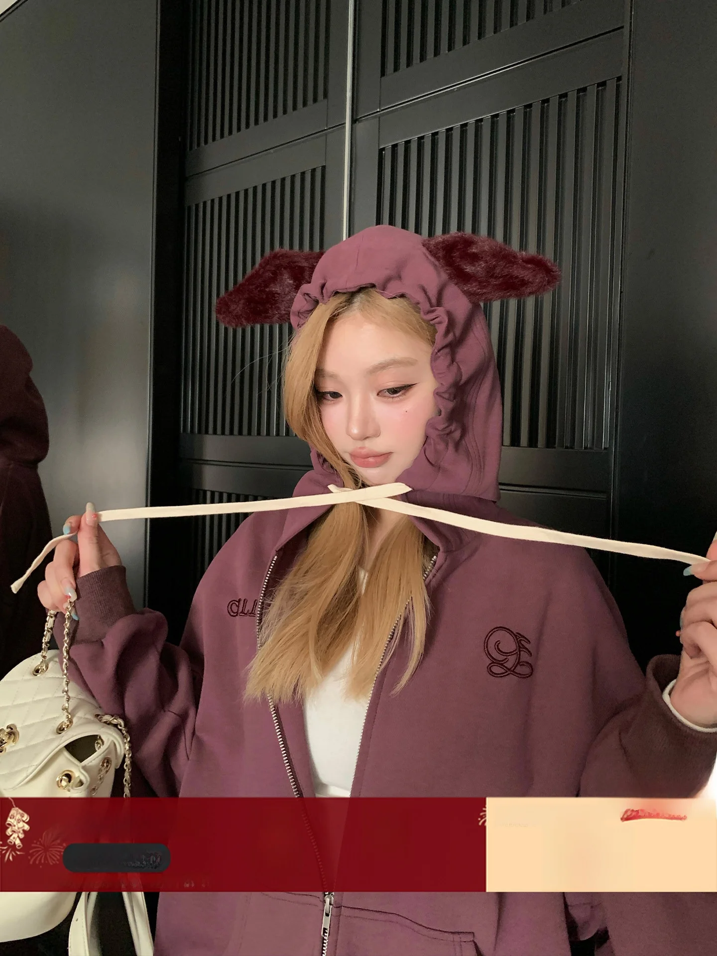 

Женская толстовка с вышивкой Ele, свободного кроя, повседневная, с длинными рукавами, на молнии, осенняя новинка, удобная уличная одежда