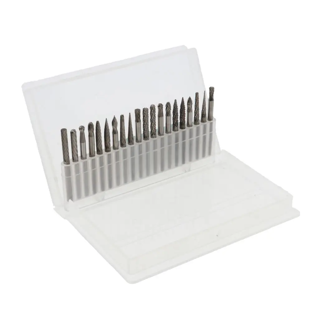 

20pcs Rotary Burr Carving File Rasp Drill Bit 1/8" Engraving Tool