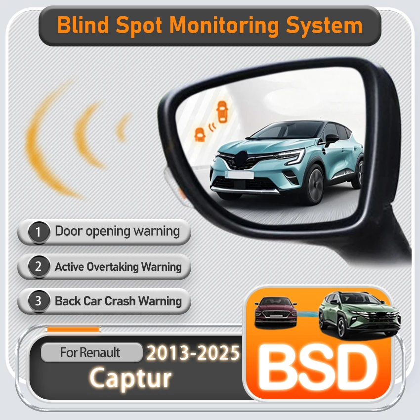 24GHZ Radar Detector 79GHZ For Renault Captur 2013-2022 2023 2024 2025 Driving Warning Safety Radar Blind Spot Monitoring System