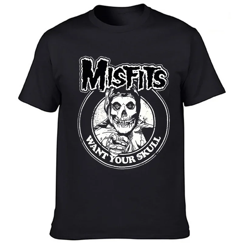 Misfits Americ An Psycho Punk Rock Band Danzig Sa Mhain T Shirt I Want Your Skulls Tee Harajuku Vintage Graphic Tops Camisetas