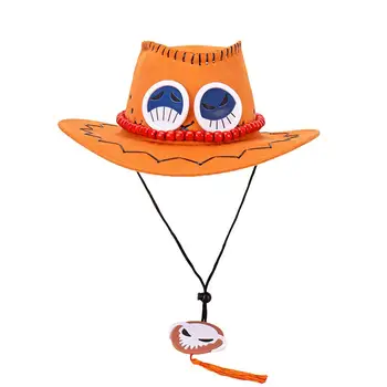 海賊王艾斯cosplay裝飾太陽眼鏡,舒適透氣,時尚動漫配件,配有牛仔帽 6 最佳銷售 牛仔角色扮演 - №2