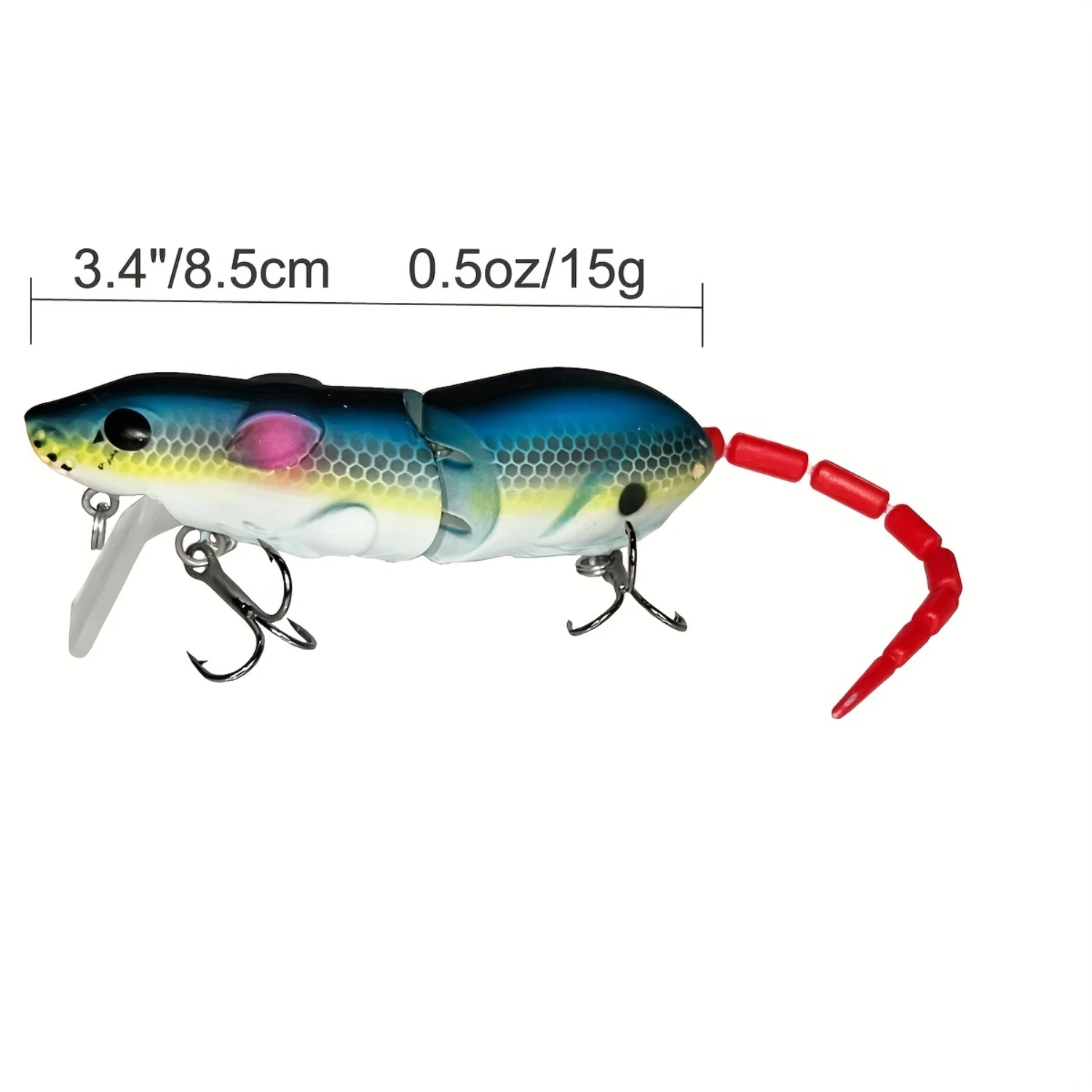 Ultimate 3pc Mouse Lure Kit  Sharp, Lifelike Swimbait for All Anglers - Targets Bass, Trout & More in Any Water