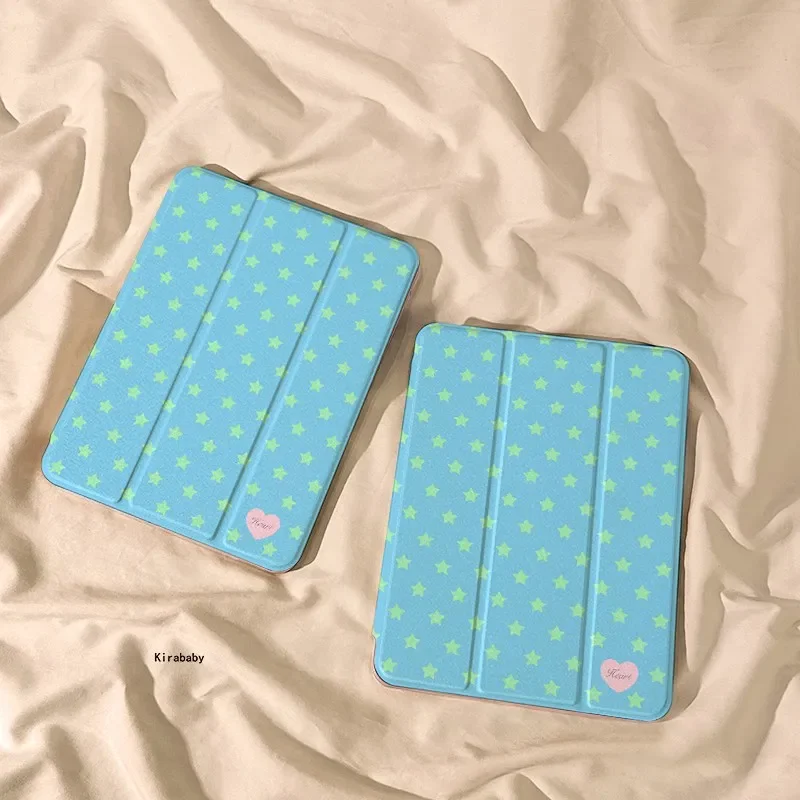 

Blue Star Korea ins Tablet Case For iPad Pro 11 12.9 13 8.3 M4 M5 9.7 10.2 5/6th 7/8/9 10th 11th Mini 6 7 Air 5 6 Stand Cover