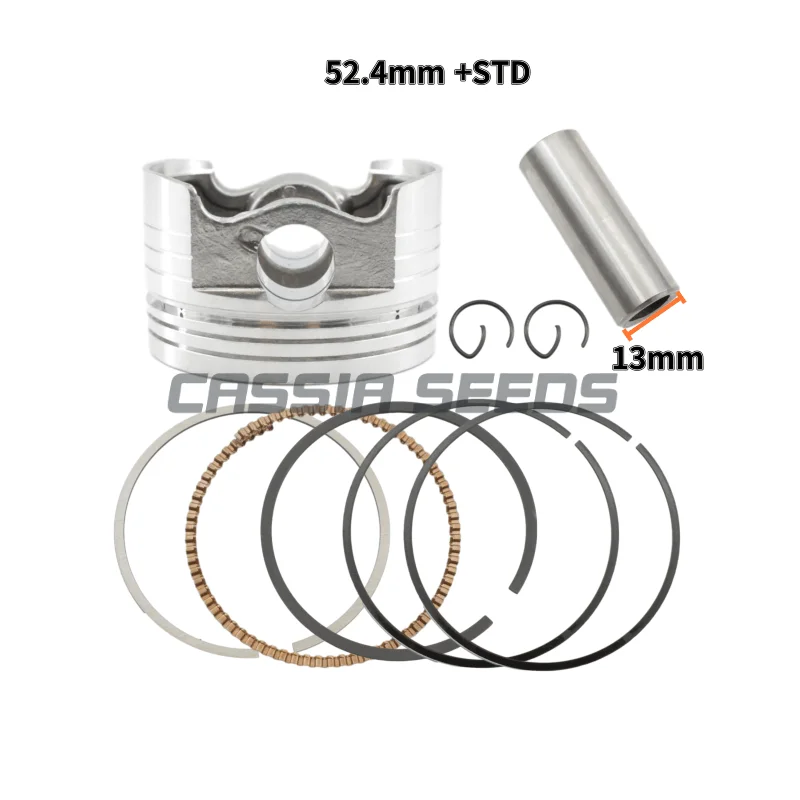 

Motorcycle Piston Kit 52.4mm Pins 13mm or Rings for Honda CBF125 CB125F XR125L GLR125 Cargo GLH125 GR125 CGR125