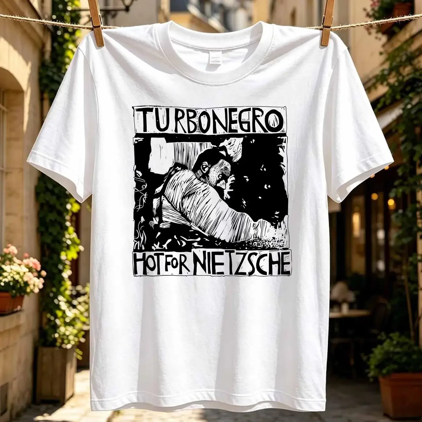 washed T Shirt Turbonegro Hot For Nietzsche cotton Men's all sizes S 5XL 18 colors poster band album cover long or short