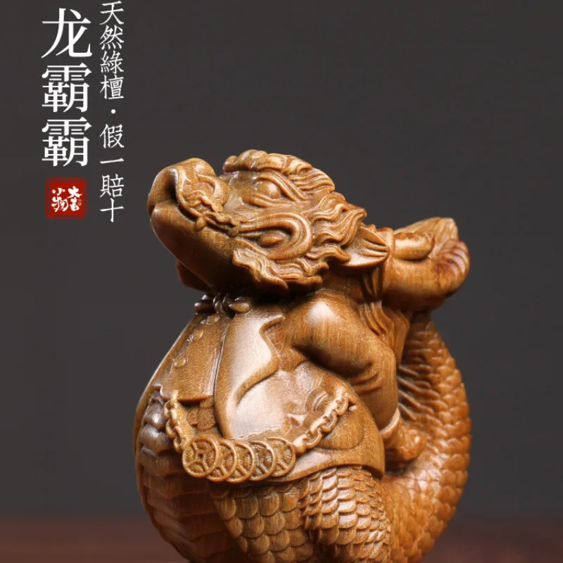 

Guajacwood Wood Carving Auspicious Dragon 2024 Dragon Year Mascot Decoration Handheld Artsy Object Hand Gift Customization