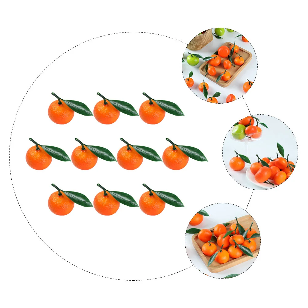 10pcs Fake Oranges Models Supermarket Artificial Oranges Props Artificial Fruits Fake Fruits Simulation Oranges Models