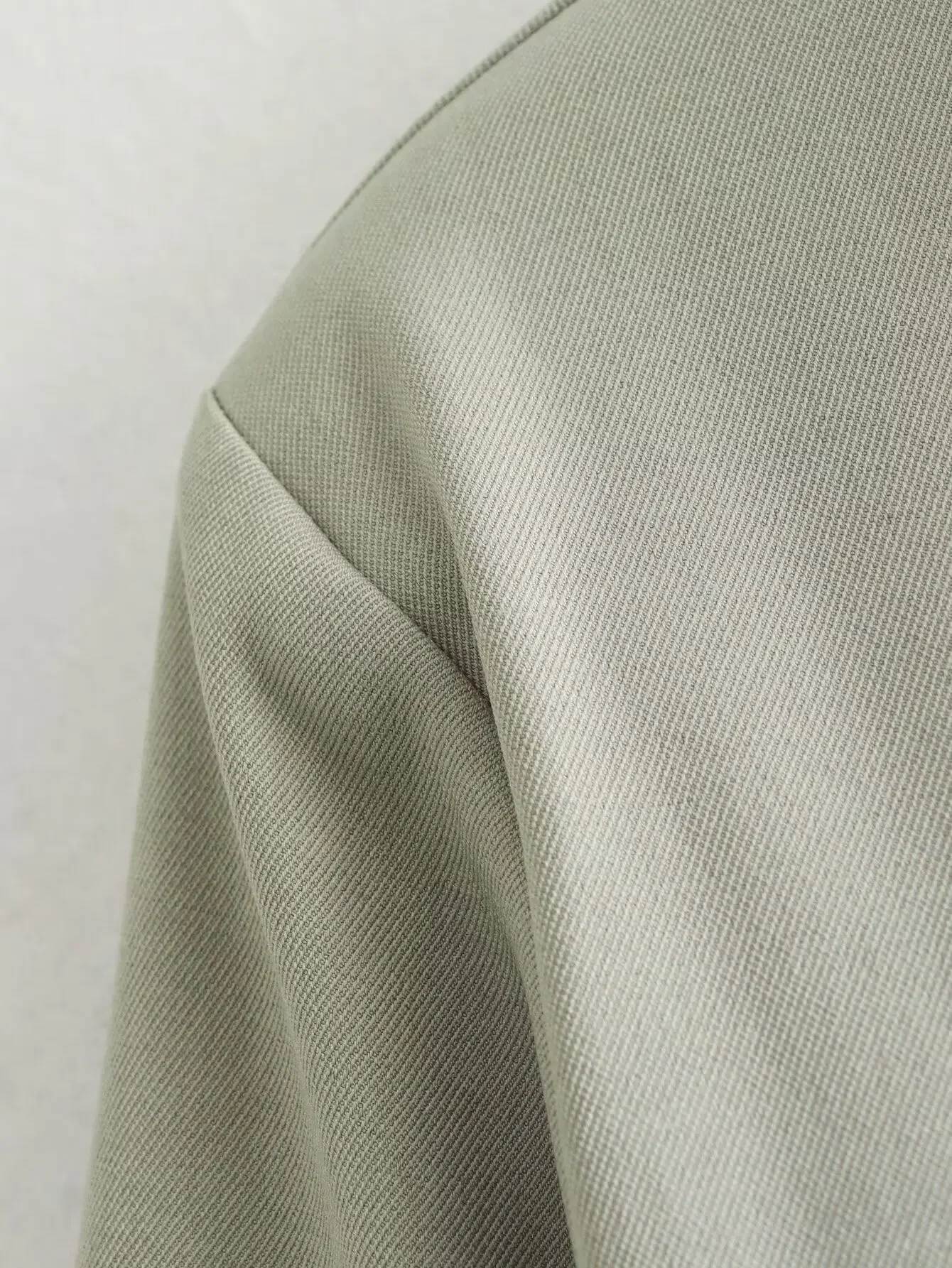 HH Elegantes Damen-Set: Einreihige Cropped-Jacke und Weite Hose mit Knopfleiste, Casual Büro-Arbeitskleidung, Wochenend- und Party-Outfit, 2-teilig – Detail 8