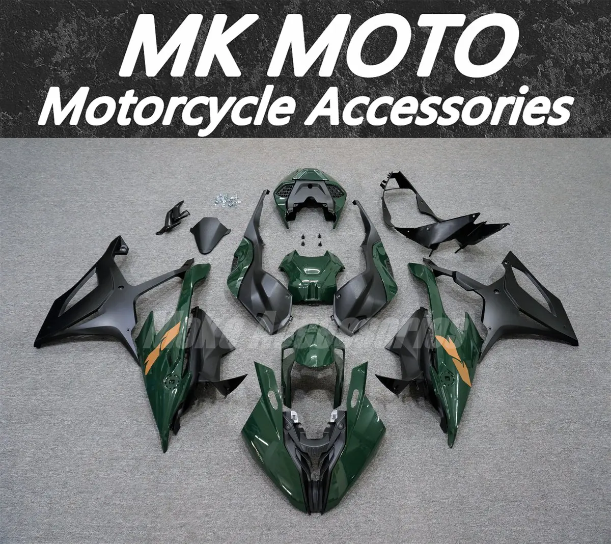 

Moke moto Motorcycle Fairings Kit Fit For M1000RR S1000rr 2019 2020 2021 2022 Bodywork Set New Green Black