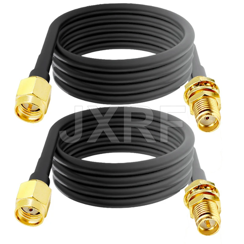 Vecys N naar SMA Jumper N Male naar SMA Male Coaxkabel met Laag Verlies RG58 49.2FT/15M 2PCS N SMA Adapter Kit voor 3G 4G 5G LTE Antenne Ham Radio GPS WiFi