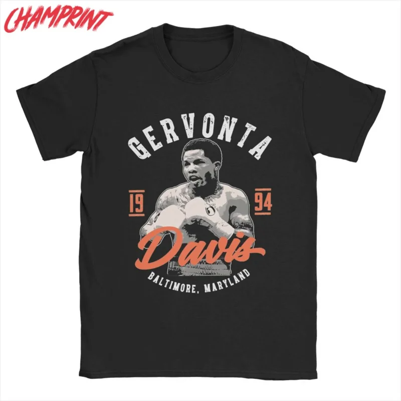 Team Gervonta Davis Men T shirts funny tees short sleeve crewneck T-shirt cotton original clothes