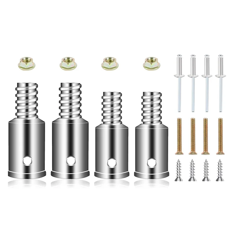 ABMR-مجموعة استبدال طرف ملولب عالمي، مجموعة إصلاح طرف ملولب للغاية مقاس 0.8 بوصة لأعمدة الخشب أو المعدن للممسحة والمكنسة 4 #1