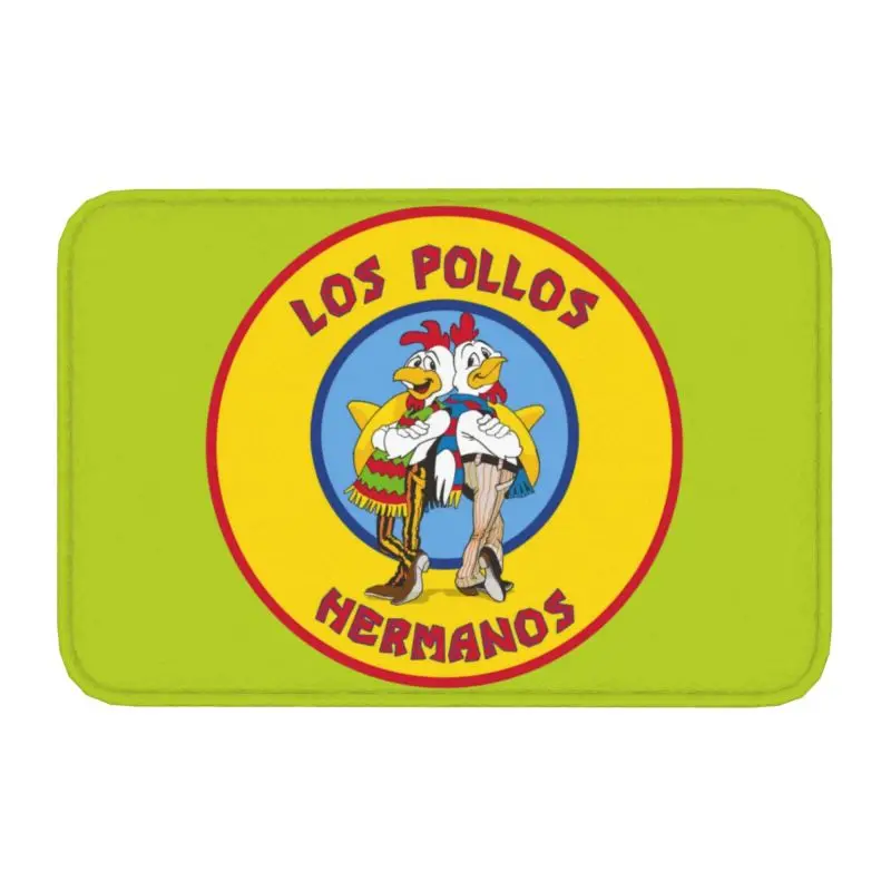 Breaking Bad Los Pollos Hermanos Front Door Mat Anti-Slip Outdoor Quick Dry The Chicken Brothers Doormat Entrance Rug Carpet