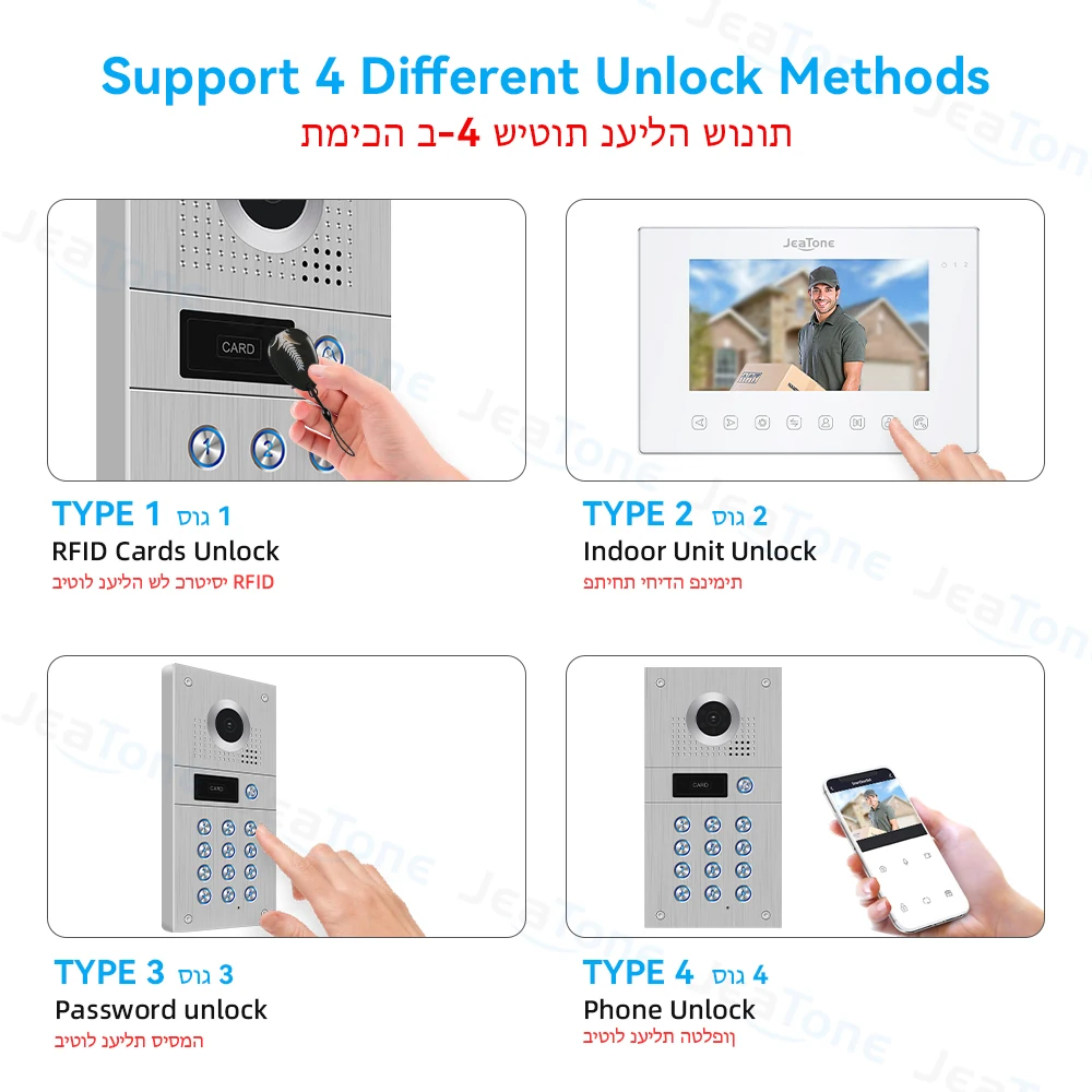 Imagem -04 - Polegada Tuya sem Fio Wifi 1080p Vídeo Porteiro para Casa Vídeo Campainha Senha Desbloquear Tela Ahd Sistema de Intercomunicação Wi-fi Novo