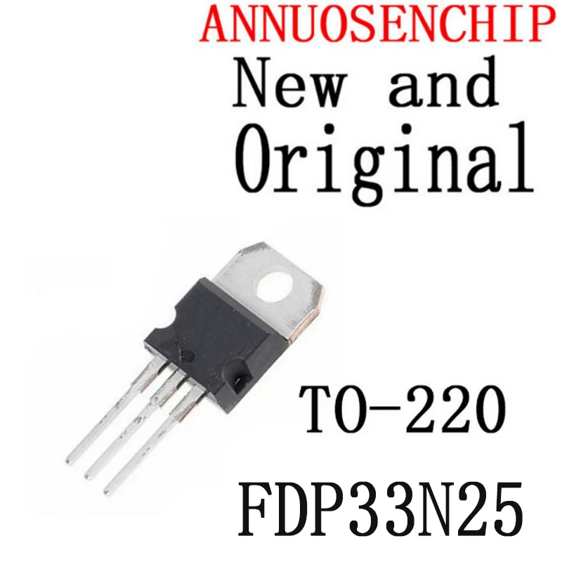 10PCS New And Original TO220 33N25 TO-220 FET 33A 250V MOS-N-Channel FDP33N25