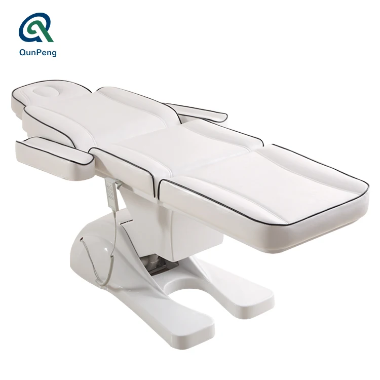 

Qunpeng tatoo spa electric facial bed massage table chair den tal bed salon furniture