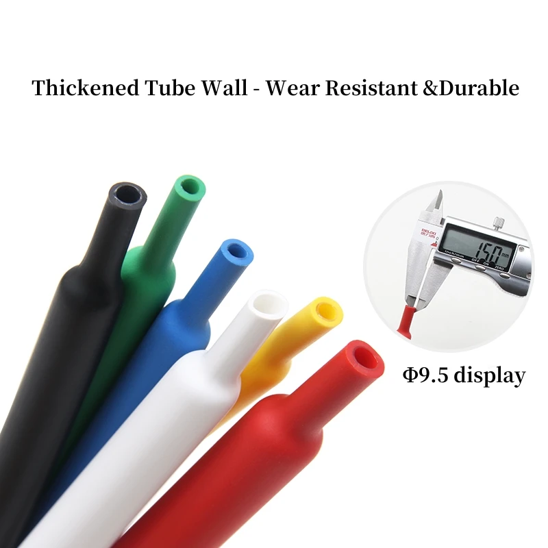 1M 3:1 Heat Shrink Tube with Glue Polyolefin Shrinking Assorted Heat Shrink Tube Wire Cable Sleeving Tubing