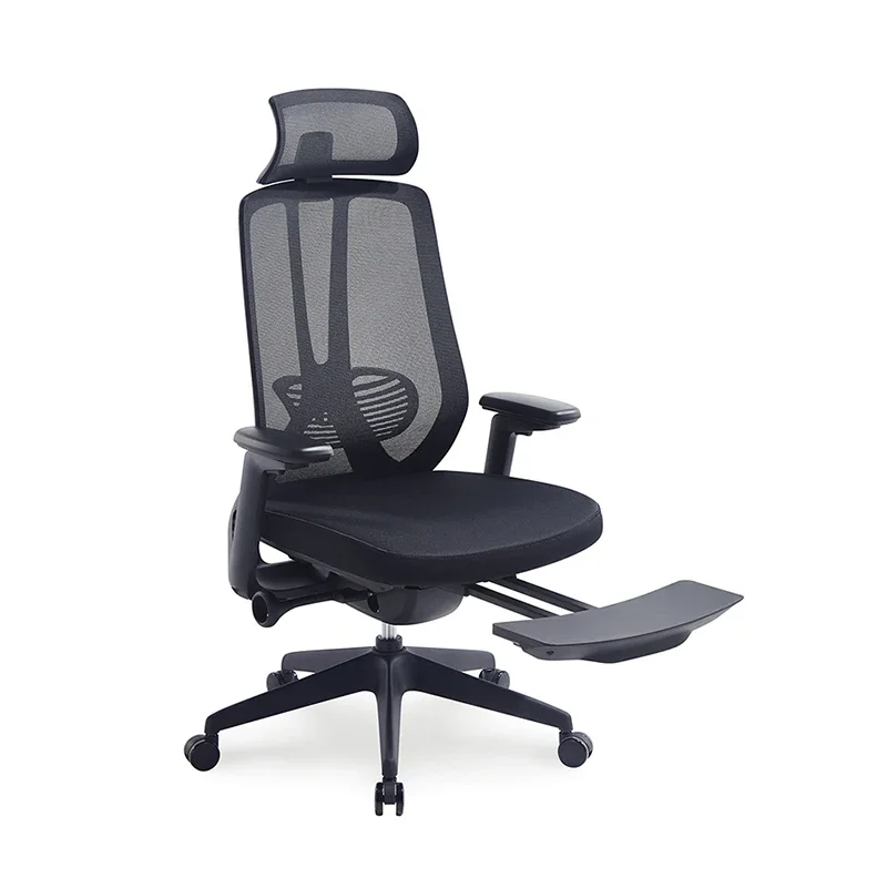 Wholesale Factory Mesh Adjustable Executive Ergonomic Chair Modern High Back Black Swivel Office Computer Chair With Footrest