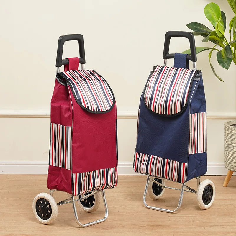 

Portable folding shopping cart, floor climbing handcart, senior supermarket grocery cart, household grocery cart, metal frame