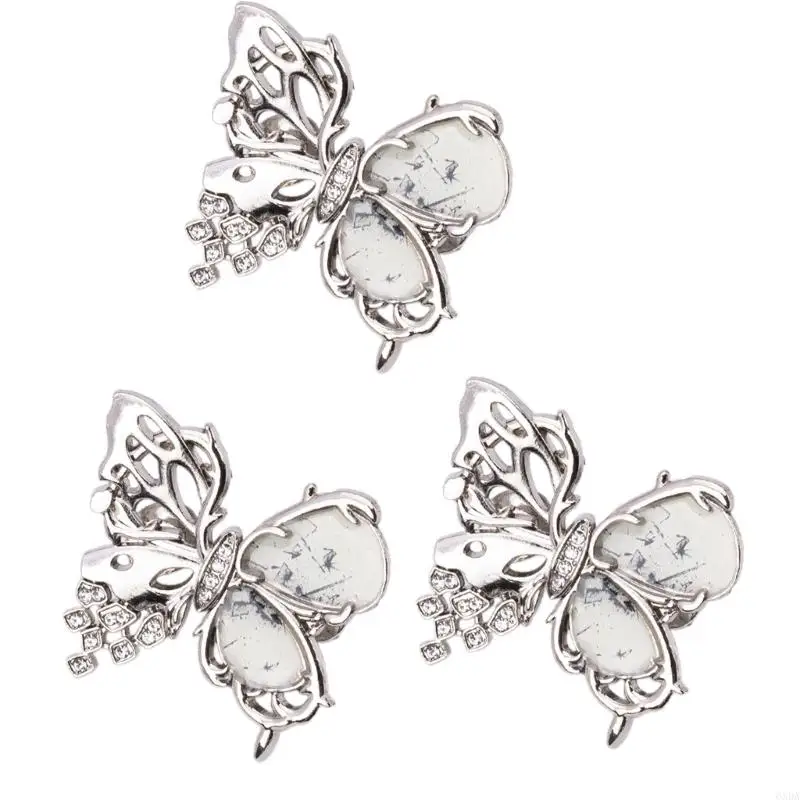 Pack Of 3 Hollowout Butterfly Waist Adjustment Pin Jeans Pants Waist Tightening Pin For Women Nonsewing Waist Adjuster 6XDA