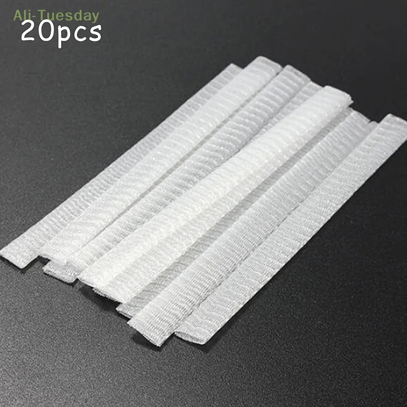 20 Pcs Mesh protezioni a rete flessibile copertura guaina Beauty White Cosmetic Make Up pennelli protezioni strumento conveniente