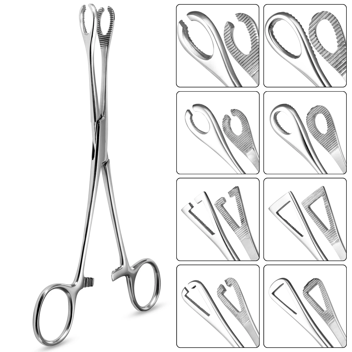 1pc 316L Stainless Steel Piercing Forceps Clamps Pliers for Nose Ear Belly Navel Lip Professional Body Piercing Supplies Tool