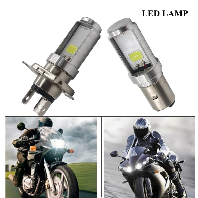 

Clear H6 BA20D LED Motorcycle Headlight Hi/Lo Beam Bulbs For Motorbike Scooter Moped Headlamp 12W White