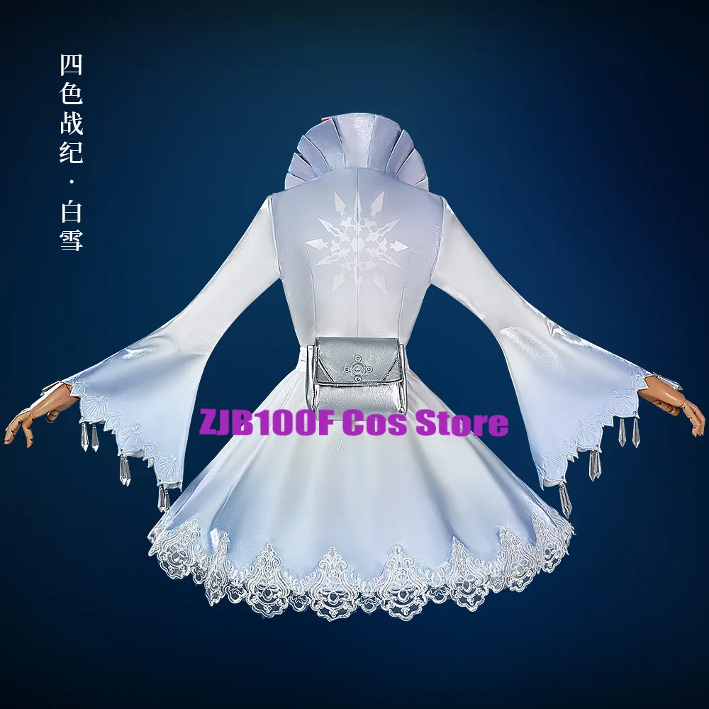 Anime RWBY Cosplay Weiss Schnee Costume White To Blue Gradient Elegance Dress Lace Lolita Ponytail Wig Jirai Kei Girls Halloween
