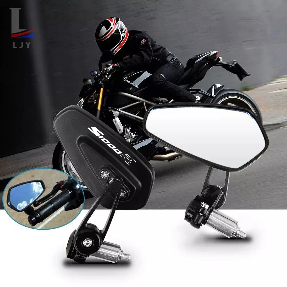 For BMW S1000R 1 Pair Motorcycle Rearview Mirrors Universal Scooter Bar Handlebar Mirror