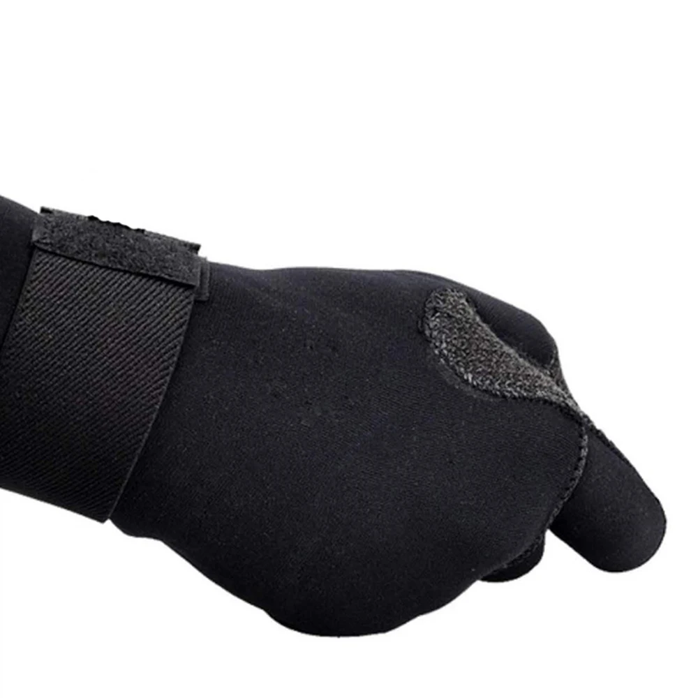 Adjustable Black Stab Resistant Gloves 3/4/5MM Protective Diving Gloves for Underwater Hunting Neoprene Non-Slip Hand Wear